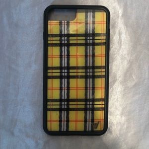 Wildflower Yellow plaid iPhone 6+/7+/8+ phone case